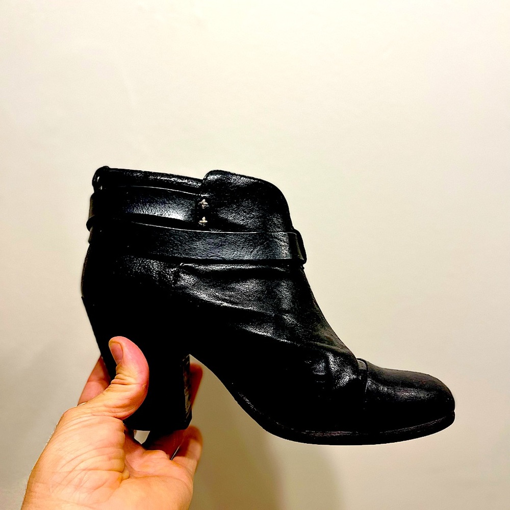 Rag & Bone Black Harrow Leather Heeled Boots